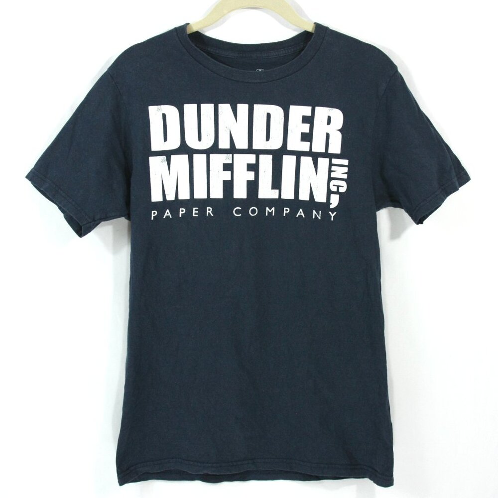 The Office Logo Tv Show Ripple Junction Graphic Dark Navy Blue T Shirt Mens S